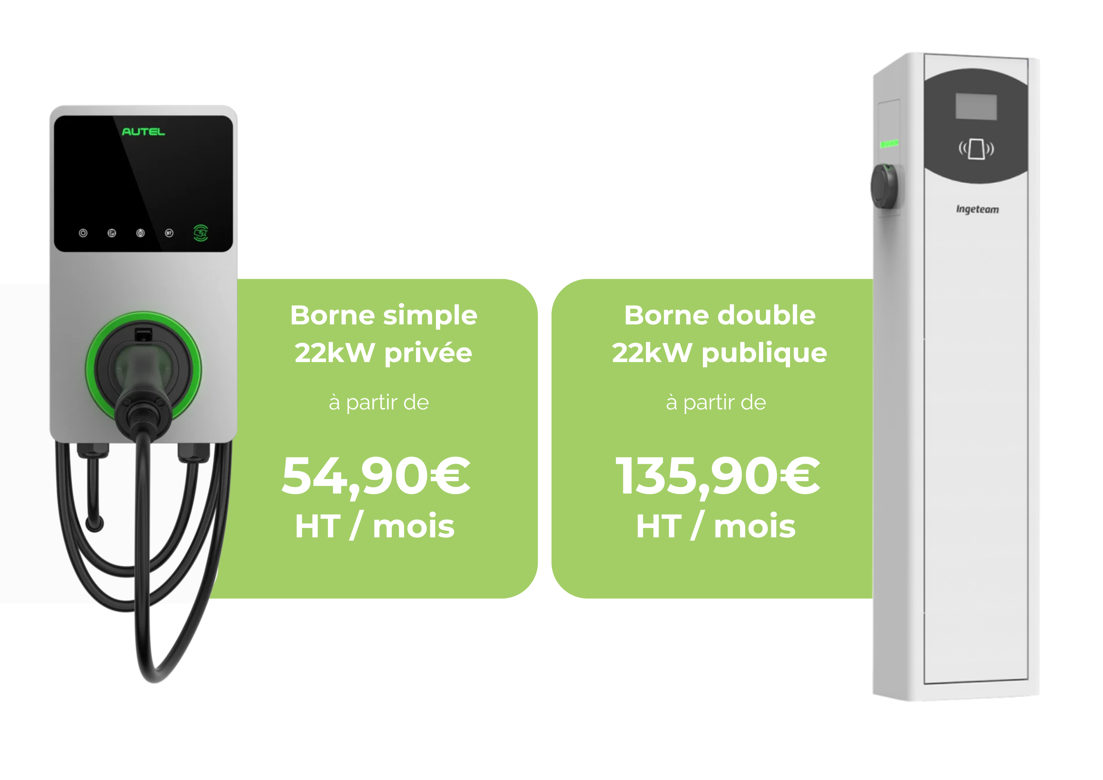 location de bornes de recharge avec option d'achat